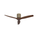 Ventilador 3 Aspas 6 Vel. Color Metal Antiguo/Madera Oscura