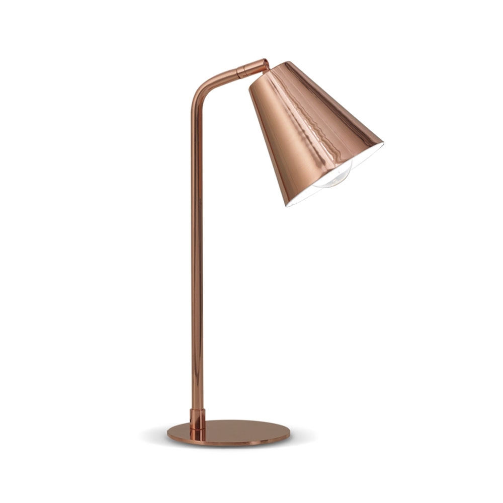 Nordik Lampara de Mesa Metal Movil 1L E27 h.39cm Cobre