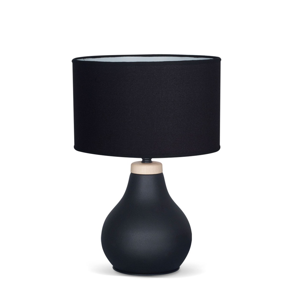 Mari Velador Cilindrica 1L E27 Lienzo Negro h.48cm Negro