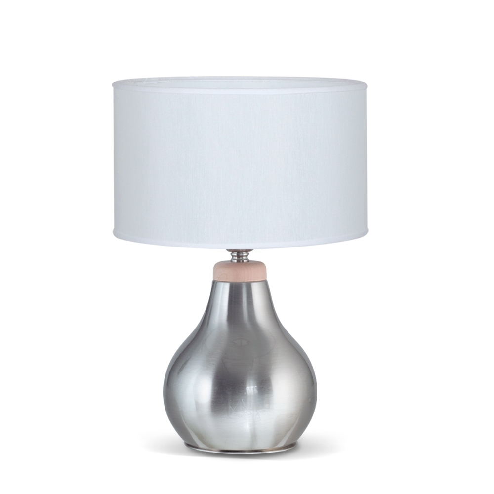 Mari Velador Cilindrica 1L E27 Lienzo Ejipcio Blanco h.36cm Platil