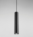 Coco 1.2 Colgante Cilindrico GU10 Par16 13w ø56x320mm S/Floron Negro/Negro