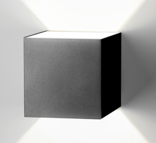 Celio Aplique Pared Cuadrado Led 6w 3000k 10x10cm Negro
