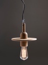 Spin Colgante Madera Di.20cm E27 c/Lamp Led Vintage