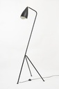 Olivia P Lampara de Pie Mini Tripode 1L E27 Negro Mate