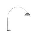Mega Lampara de Pie Pantalla Metalica Di.40cm H.210cm E27 Niquel Brillante