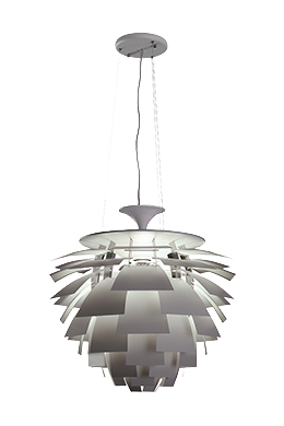 Franka Colgante Metalico E27 Di.45cm Blanco