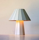 Maja M23 Lampara Mesa Placa Laqueada E27 Led Di.23xh25cm Blanca Satinada 