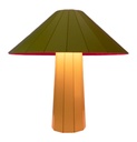 Maja M45 Lampara Mesa Placa Laqueada E27 Led Di.45xh45cm Mostaza Satinada 