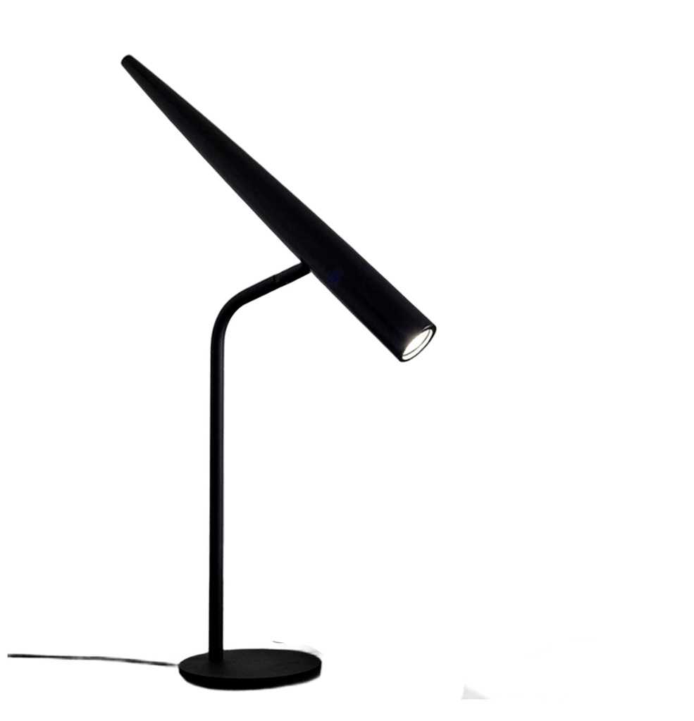 Canuti M60 Lampara Mesa Madera Negra C/MIniDicro Led Gu10 Calida 20xh60cm