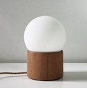 Moscu M70 Lampara Mesa Madera Cedro E27 Led Di.15xh22cm