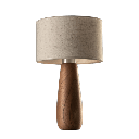 Tuna M25 Lampara Mesa Madera Cedro C/Pant.Yute Natural E27 Led Di.25xh42cm 