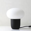 Lumuna M64 Lampara Mesa Metal Tulipa Opal E27 Led Di.20xh23cm Negra