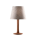Trini MK22 Lampara Mesa Madera Cedro C/Pant.Lino Natural E27 Led Di.22xh40cm 