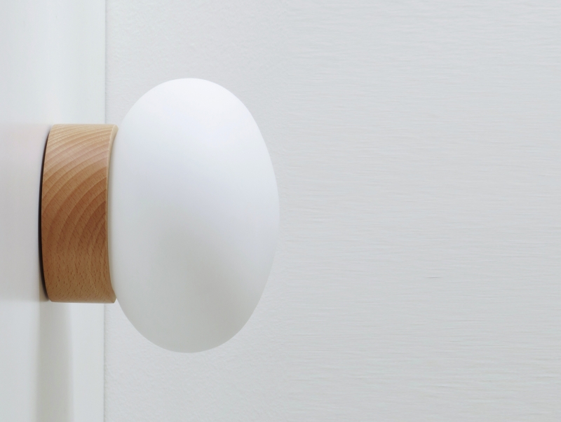 Moscu AV20 Plafon/Aplique Madera Cedro E27 Led Di.20xh17cm