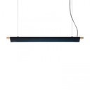 Skyline Colgante Hierro-Madera Lenga Led 3000K Largo.1,40Mt. Negro