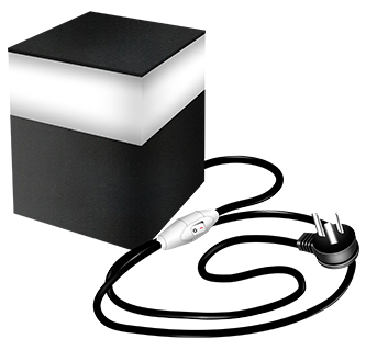 Tea Mini Farolita de Mesa Led G9 C/Interruptor y Enchufe Negro Texturado