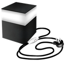 Tea Mini Farolita de Mesa Led G9 C/Interruptor y Enchufe Negro Texturado
