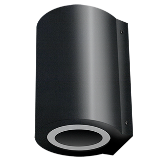 Tondo Aplique Bidireccional Led 2XPAR16 GU10 100xh.170mm Negro Texturado