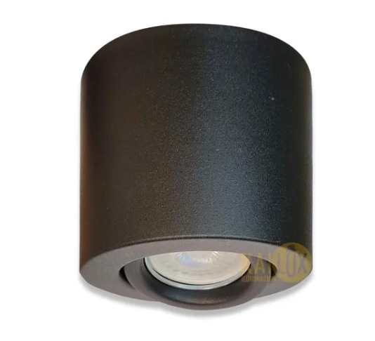 Hop R Plafon Corto Cardanico Led PAR16 GU10 h.95mm  Negro Texturado