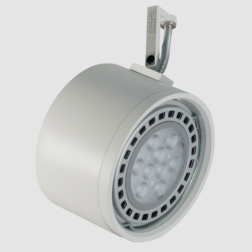 Tuba Cabezal Corto Led AR111 GU10 h.80mm  Blanco Texturado