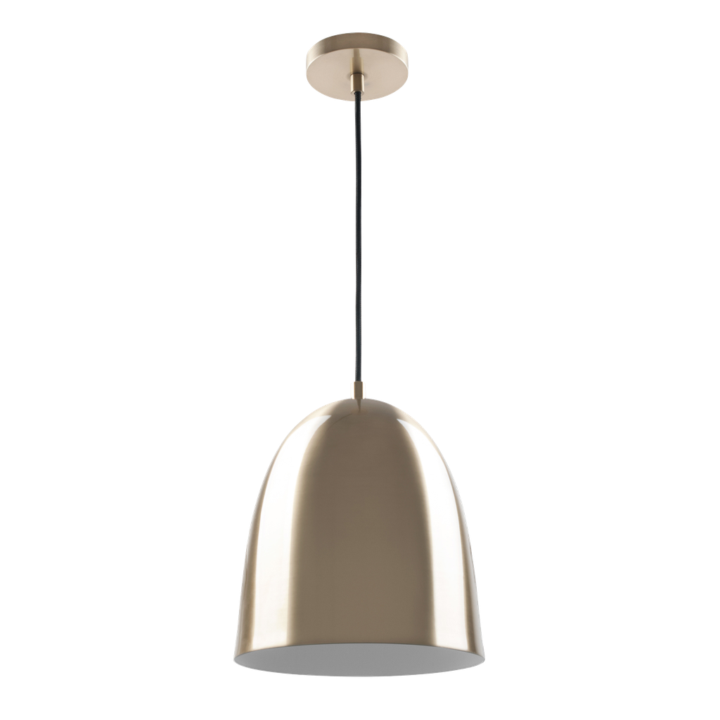 Retro Wok Colgante 1 Luz E27 Di.23cm Oro Mate