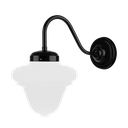 Rosario Aplique de Pared Aluminio IP44 1 Luz E27 Di.25xh35cm Negro