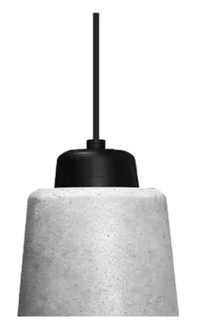 Cap Colgante Cemento 1Luz Gu10 Interior Di.13x15cm Interior Dorado 