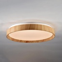 Bore Plafon Circular 50Cm Led 2x32W 2850-6000K Ip20 220v Dimerizable C/C.Remoto Blanco-Madera Blanco