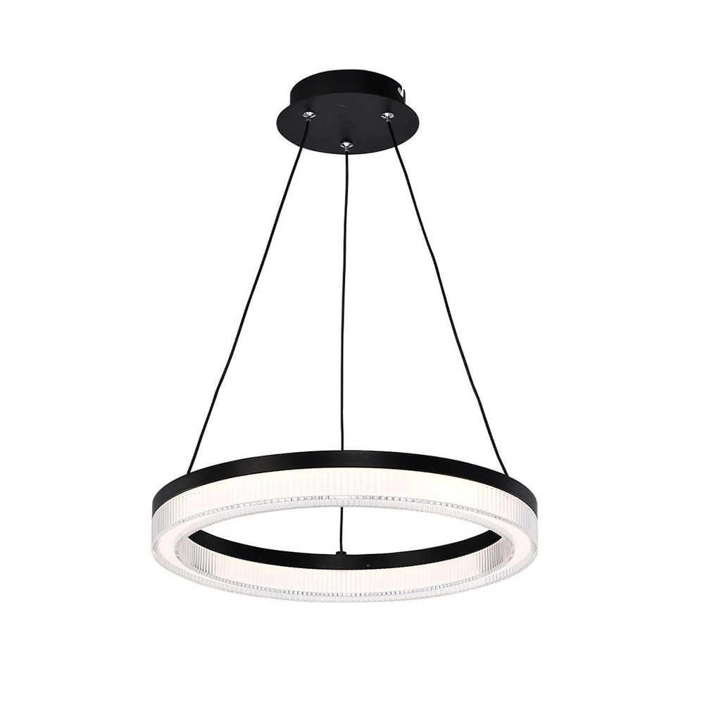 Luxe Colgante Circular Led 30W Ip20 Di.600mm 3000k 220v Negro