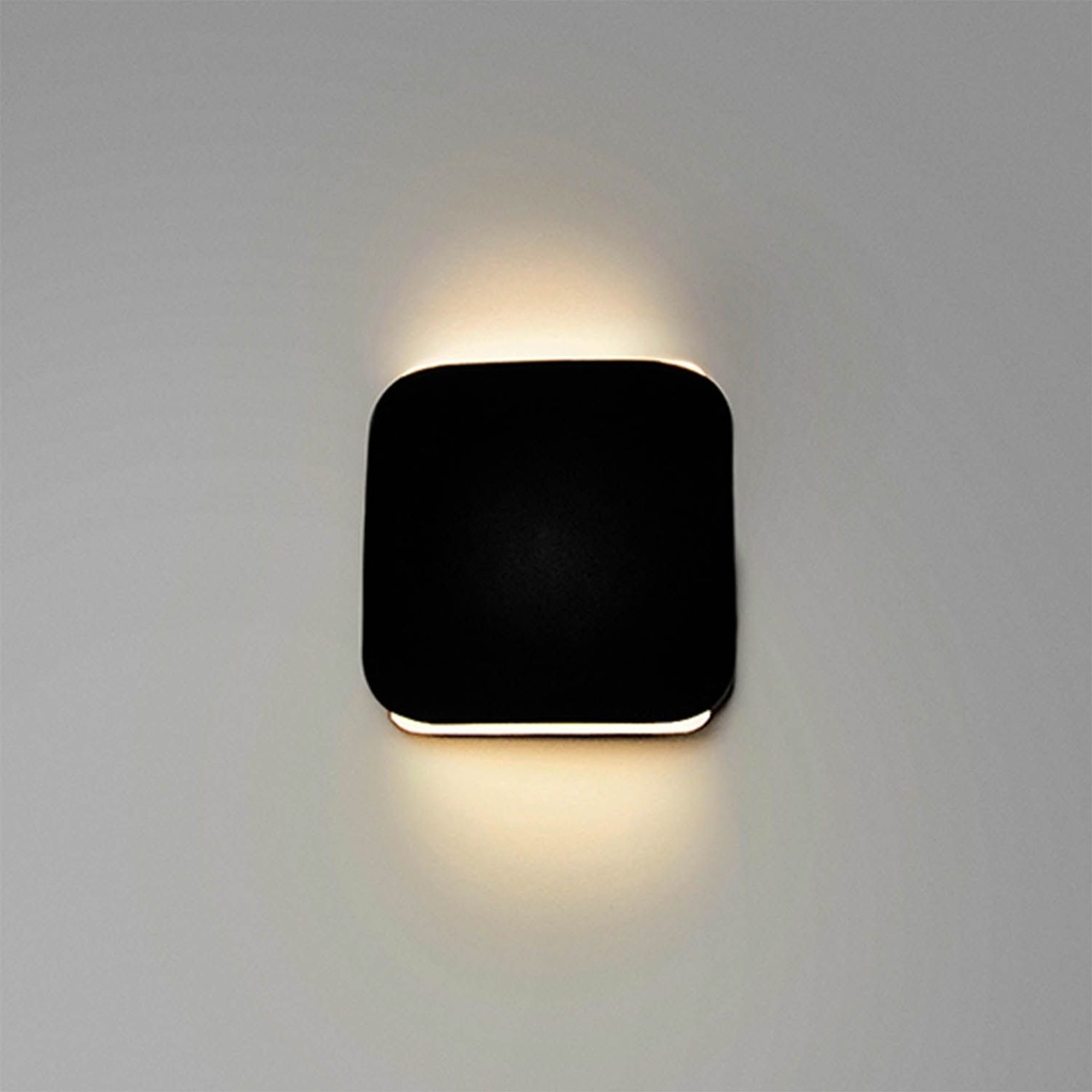 Front Aplique Exterior Bidireccional Led 2X4W 3000K 220v Ip55 130mm Negro