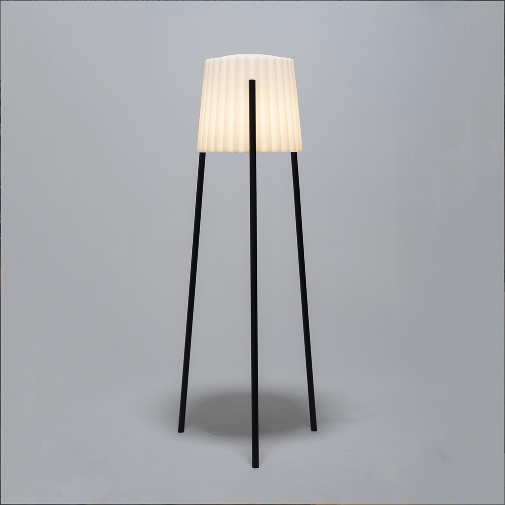 Barcino Lampara De Pie Exterior E27 Ip65 Gris Urbano/Blanco