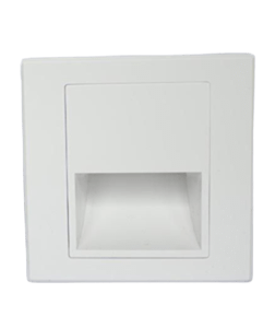 Lumus Embutido de Pared Led 1,5W 3000k 90º Ip20 220V 86x86mm Blanco