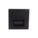 Lumus Embutido de Pared Led 1,5W 3000k 90º Ip20 220V 86x86mm Negro