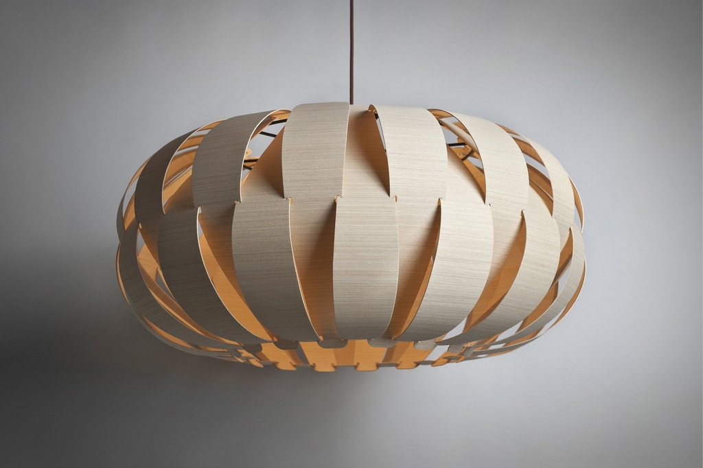 Emilia 60 Colgante Madera Reconstituida Di.60cm E27 Haya