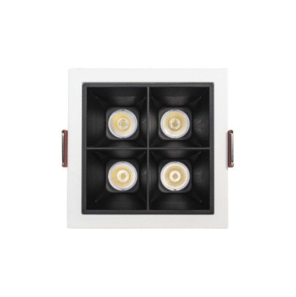 Runner X Pro Square Embutido Led 11w CRI95 4200K 30º Dim Triac Blanco/Negro