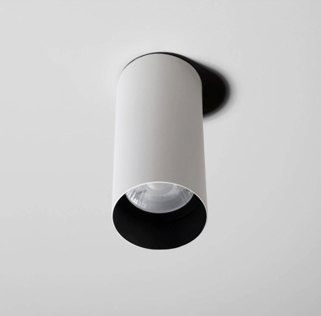 Mote Plafon Monovolumen Led 20w CRI90 2700K 25º Dim Triac IP44 Blanco/Negro