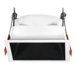 Sivan-N Embutido Movil Cuadrado Gu10 Par16 Aluminio 85x85x60 Blanco/Negro