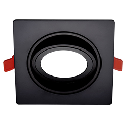 Nisan-B Embutido Cardanico Cuadrado Gu10 Ar111 Aluminio 180x180x35 Negro