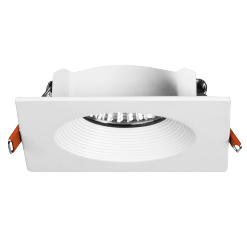 Tevet-C Embutido Fijo Cuadrado Gu10 Par16 Aluminio 90x90x27 Blanco