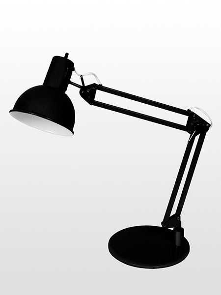 Lampara Escritorio Grande c/2 Mov. E27 Negro