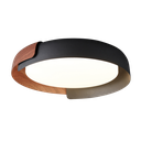 Abuya S Plafon Circular Negro/Simil Madera Di.40cm Led 30W 3000K 