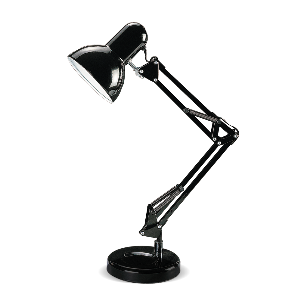 Classic Lampara de Escritorio Doble Brazo E27 Negro