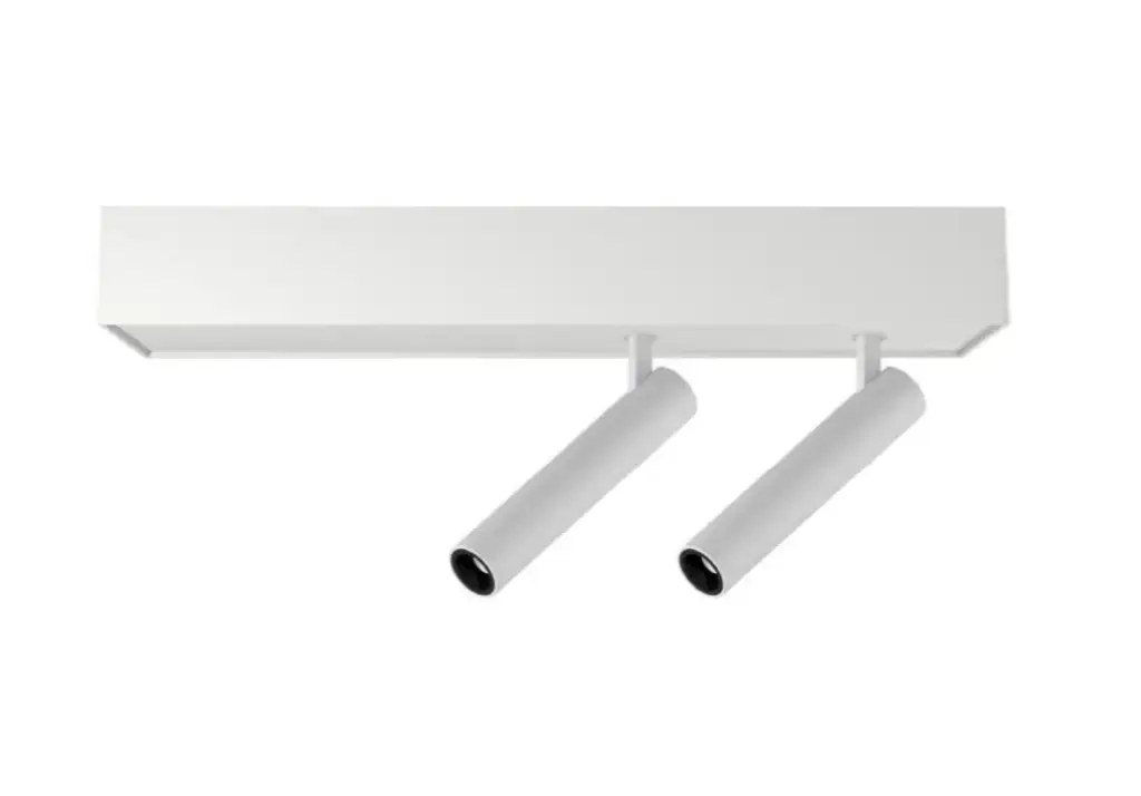 Wipi Plafon 2 Cabezales Led Cob 2x3W 3000K 38º Dim TRIAC Blanco Texturado