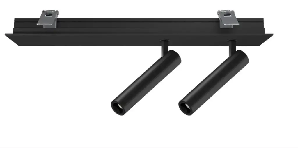 Wipi Embutido 2 Cabezales con Base Led Cob 2x3W 3000K 26º Dim TRIAC Negro Texturado