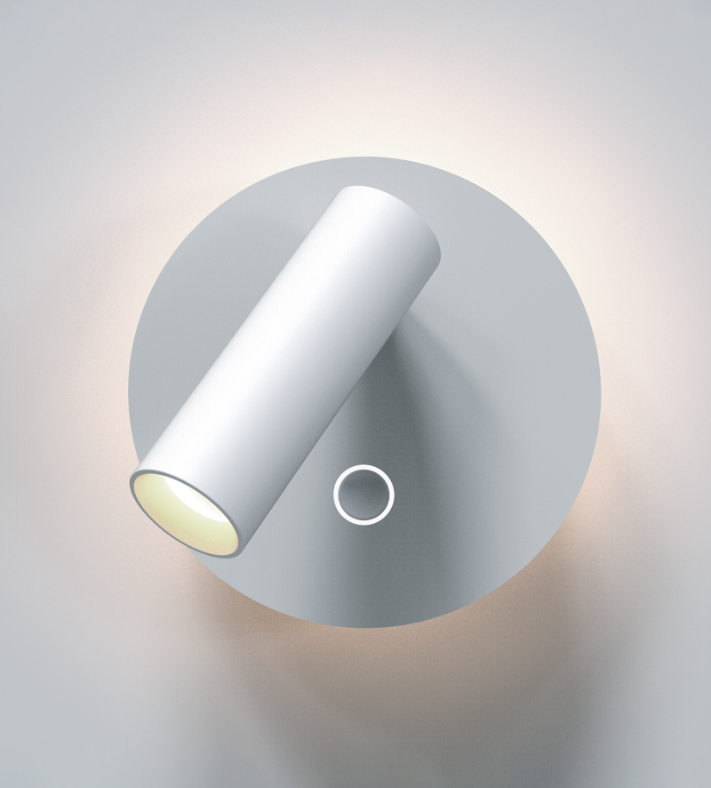 Genius R Aplique Movil Led 3+6W 2700K-4000K Dimerizable C/Touch Di.110mm Blanco