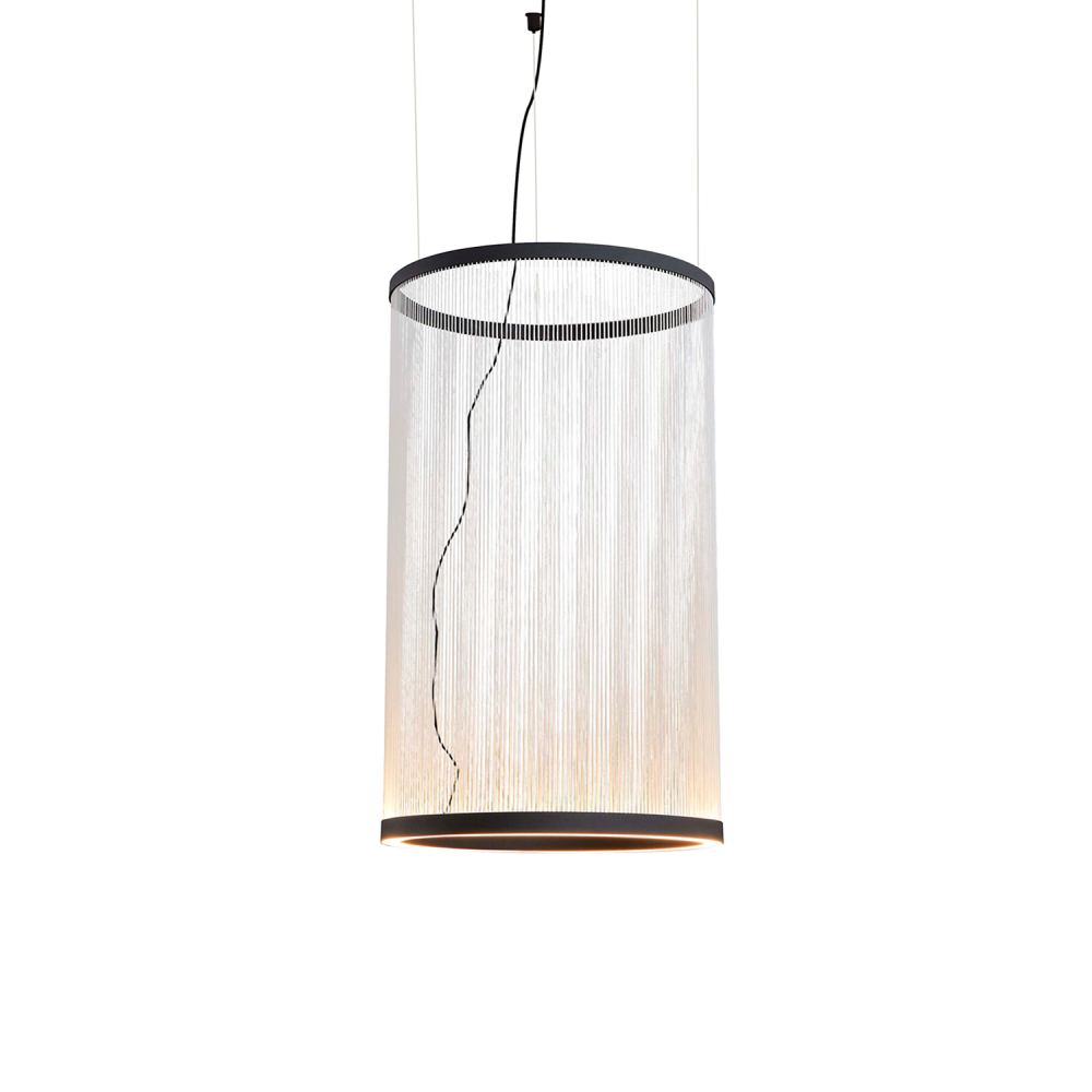 Hilo 1 Colgante Cilindrico Hilo Di.37xh.70cm Led 40W 3000K Beige