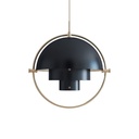 S20 Colgante 1 Luz E27 Ip20 220v Di.350x1830mm Acero Negro