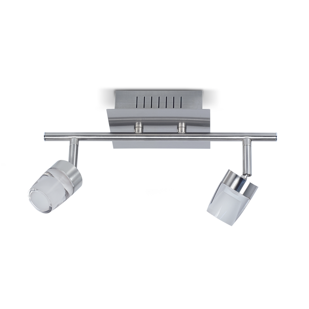 Brest 2 Aplique de Pared Tulipa Acrilico Led 2x5w 3000k Ip20 220v L.30cm Base Cromo