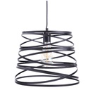 Persa Colgante Metal 1 Luz E27 Ip20 220v Di.32xh.26cm Negro Mate