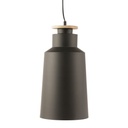 Zander Colgante Aluminio/Madera 1 Luz E27 220v Di.19xh.36Cm Negro Mate